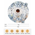 thumbnail image 6 of 13 Inch Round Placemats Set of 6, Blue Eucalyptus Coastal Non Slip Heat Insulation PP Table Mats, Beach Starfish Shell Nautical Retro Washable Place Mats for Kitchen Dining Party Table Decor, 6 of 7