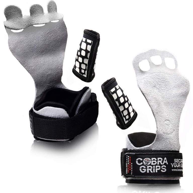 Cobra Grips Cross Training Grips Best Gymnastics Grips Keep Your Hands Free  From Blisters & Callouses Pullups Weight Lifting Chin Ups, White - Medium