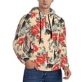 thumbnail image 2 of Lsque Roosters And Peonies Flowers Pattern Casual Men's Hoodie,Hooded Sweatshirt with Kangaroo Pocket,Pullover Hoodie-XX-Large, 2 of 7