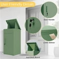 thumbnail image 6 of AECOJOY Package Delivery Boxes for Outside Parcel Drop Box Outdoor Storage Box Wall Mounted Express Mail Package Delivery Box 17" x 16" x 38.3" Green, 6 of 8
