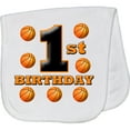 thumbnail image 2 of Inktastic 1st Birthday Basketball Baby Burp Cloth, 2 of 3