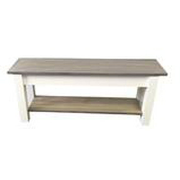 COTTAGE BENCH WITH SHELF-72