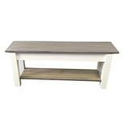 COTTAGE BENCH WITH SHELF-48
