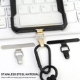 thumbnail image 4 of Stainless Steel Phone Patch Clip Tether Tab Universal Anti-lost Replacement Ultra-thin Metal Phone Lanyard Card Phone Accessory 3pcs Mixed, 4 of 6