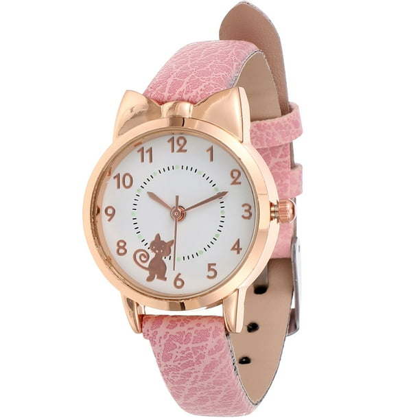 Cartoon Wrist Watch Fashionable Casual Watch Girls Kids Quartz Watch Leather Strap Watch Children Watch