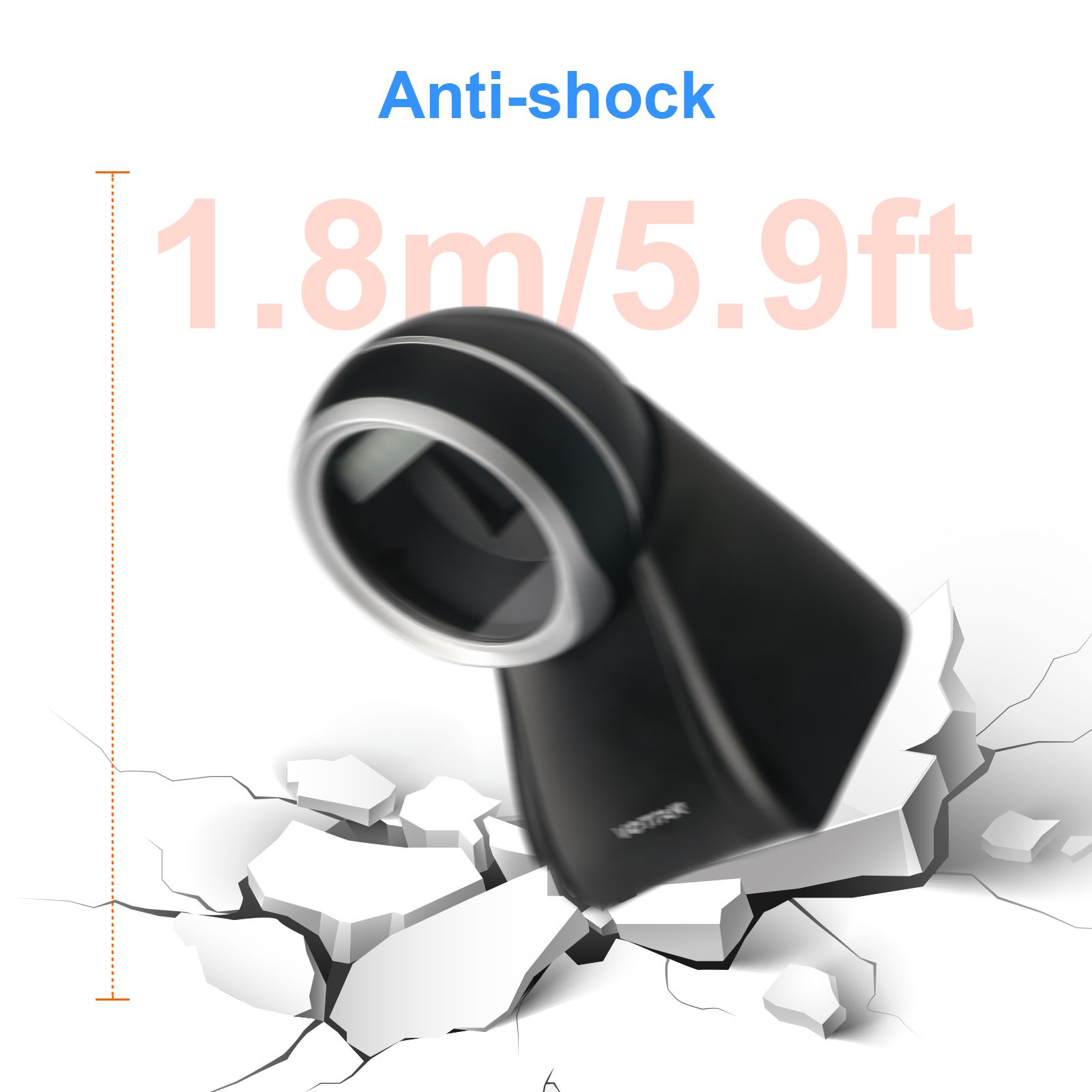 2D Barcode Scanner, Automatic Omnidirectional Desktop USB Scanner - 1D/2D QR Code Reader for Supermarket, Warehouse, Mobile Payment, Plug & Play with 6ft Cable - Sumicor VT7510S-USB