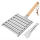 thumbnail image 1 of Rodillo para Perritos Calientes para Parrilla con Espátula de Metal y de Madera Rejilla para Rodillos para Salchichas de Acero Inoxidable Hot Dog Girller, 1 of 5