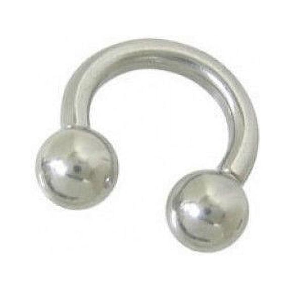 Internally Threaded Surgical Steel Horse Shoe Ring 2G/4G with Ball Beads
