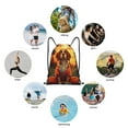 thumbnail image 6 of Sikiie Sunset Meditating Dog Drawstring Backpack Drawstring Bags, Draw String Back Bag for Sports, Gym, Travel, Swimming, Beach-Medium, 6 of 6
