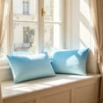 thumbnail image 6 of Satin Pillowcase Set of 2, Pillow Cases for Hair and Skin, Standard 20x26 Smooth Polyester Pillow Covers, Blue, 6 of 6