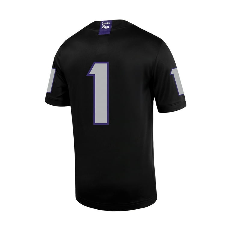 Men's Nike #1 Black TCU Horned Frogs Untouchable Football Jersey