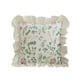thumbnail image 2 of Funda de almohada con volantes, estampado verde, para sala de estar, sofá, cojín lumbar, funda de almohada de noche, cremallera invisible, 45 x 45 cm (17,7 x 17,7 pulgadas), 2 of 6