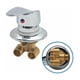 thumbnail image 1 of Grifo monomando para ducha de baño, cromado, de latón, conector G1/2, control de agua fría y caliente, desviador, 1 of 5