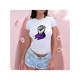 thumbnail image 2 of Playera Blusa De Puño Levantado Con Un Pañuelo Dia De La Mujer Color Blanco Talla Chica Marca Emil SaEs, 2 of 4