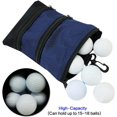 thumbnail image 4 of Golf bag ball holder valuable for men women, golf storage zipper handbag pocket with gear clip hook to attach bag, 4 of 5