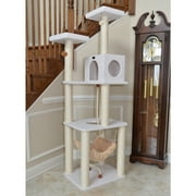 Armarkat 73-in Cat Tree & Condo Scratching Post Tower, White