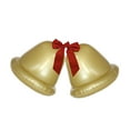 thumbnail image 4 of Campana navideña inflable, adorno de bola inflable de PVC con lazos, decoración navideña Doble Oro, 4 of 9