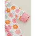 thumbnail image 6 of Infant Baby Boys Girls Jumpsuit, Long Sleeve Crew Neck Strawberry/Flower Print Fall Romper, 6 of 7