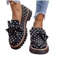 thumbnail image 6 of Taqqpue Women Loafer Shoes Women's Casual Versatile Indoor And Outdoor Soft Soled Trendy Loafers Middle Heels Shoes Flat Shoes for Women, 6 of 9