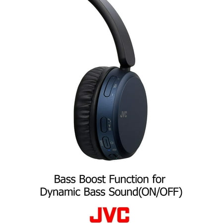 JVC - On-Ear Wireless Headphones with Noise Canceling - Black