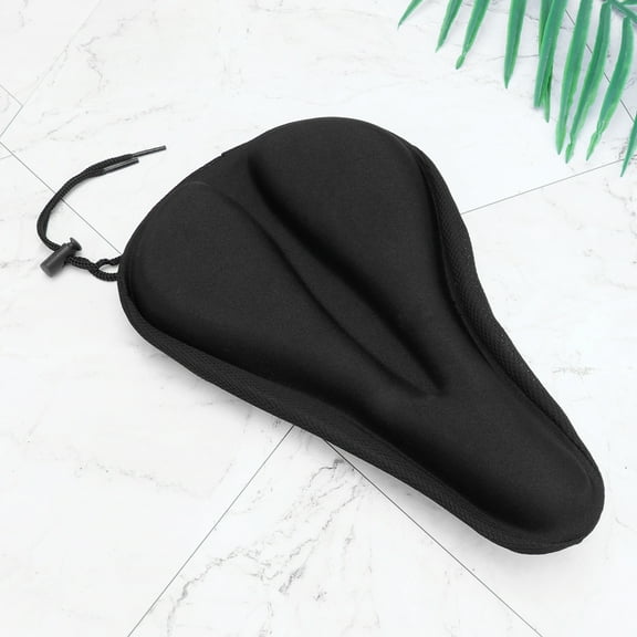 Worgeous Padded Bicycle Seat Black Cyclists Shockproof 1Pcs 11.2x6.9x0.4in