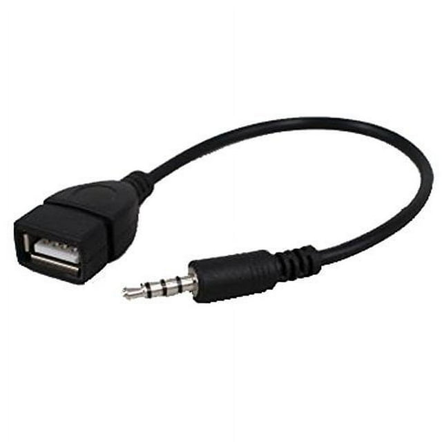 Smartera Adaptador Convertidor De Audio Usb Hembra A Conector Macho De 3,5 Mm (Negro)