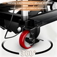 thumbnail image 4 of GARVEE Hydraulic Lift Table Cart 1100 lbs Manual Single Scissor Lift Table with 4 Wheels and Non-Slip Pad for Material Handling and Transportation,Black, 4 of 6