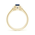 thumbnail image 2 of ANGARA Natural Cushion Blue Sapphire Ring with Diamond Halo in 14K Yellow Gold for Women (Size-5mm) | September Birthstone, Birthday, Anniversary, Jewelry Gift for Women | Natural Blue Sapphire Ring, 2 of 9