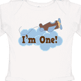 thumbnail image 4 of Inktastic 1st Birthday Airplane I'm One Boys Long Sleeve Baby Bodysuit, 4 of 5