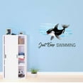 thumbnail image 2 of Holiday Gift Children Just Swimming Cute Sports Wall Decal Decoration Swimming Underwater Sports Wall Quote Design Lasts Years and Easily Removable - Size: 12 in x 9 in, 2 of 3