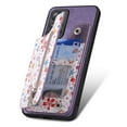 thumbnail image 3 of Pour Redmi Note 8T Portefeuille Rétro Peint à Fermeture Éclair Étui Arrière (Violet), iPhone 16, 3 of 7