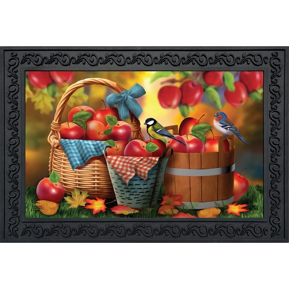 Briarwood Lane Harvest Apple Basket Fall Doormat