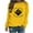 Yellow, variant on Raeneomay Women Tops Long Sleeve Shirts for Women Casual Winter Halloween Hoodless Round-Neck Loose Printed SweatShirts