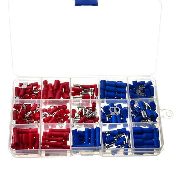 200PCS Crimp Cable Terminals Set Kit Heat Shrink Insulated Wire Electrical Connector Assorted Box Portable