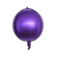 thumbnail image 4 of BalsaCircle 2 Purple 12" 4D Round Mylar Foil Plain Balloons Wedding Decorations, 4 of 5