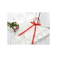 thumbnail image 4 of INSPIRE CHIC Women's Long Self Tied Bowtie Solid Color Adjustable Neck Elegant Bow Tie Red One Size, 4 of 5