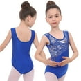 thumbnail image 3 of MXIEZI Girls One-Piece Gymnastics Clothing 3-12T Kids Performance Dance Outfit Toddler Sleeveless Leotards Summer Practice Clothing, 3 of 9