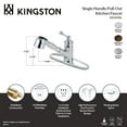 thumbnail image 4 of Kingston Brass KB3891BL Single-Handle 1-or-3 Hole Deck Mount Pull-Out Sprayer Kitchen Faucet in Polished Chrome, 4 of 4