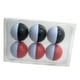 thumbnail image 5 of 6 pelotas de golf de caucho sintético de alta elasticidad de 42,7 mm para golf deportivo Negro blanco + rojo blanco, 5 of 6