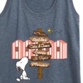 thumbnail image 3 of Peanuts - Summer Edition - Snoopy Looking for a Destination on Sign - Women's Racerback Tank Top, 3 of 5