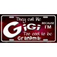 thumbnail image 1 of They Call Me Gigi Metal License Plate, 1 of 1
