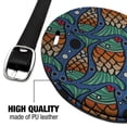 thumbnail image 4 of Fishy Lips Pattern Round Leather Luggage Card Suitcase Carry-On ID Tag, 4 of 6
