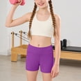 thumbnail image 5 of TAmten Girls Shorts Girls Athletic Shorts Kids High Waisted Yoga Dance Biker Shorts Comfy Gymnastics Shorts 5-14Y(Dark Purple,5-6 Years), 5 of 6