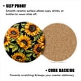 thumbnail image 3 of BaHomeck Drink Coasters Set of 4 with Holder sunflowers with yellow petals and green leaves Water Absorbent Ceramic Coasters Tabletop Protection,Suitable for Various Cup ,Home Decor, 3 of 4