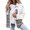 White, variant on Vedolay Jackets for Women Womens Casual Distressed Ripped Fringe Cropped Button Down Jean Coat,Blue S