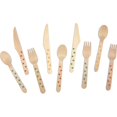 thumbnail image 1 of CaterEco 100-Piece Birchwood Compostable Flatware Set, 50 Forks & 25 Knives & 25 Spoons, Flowers Print, 1 of 1
