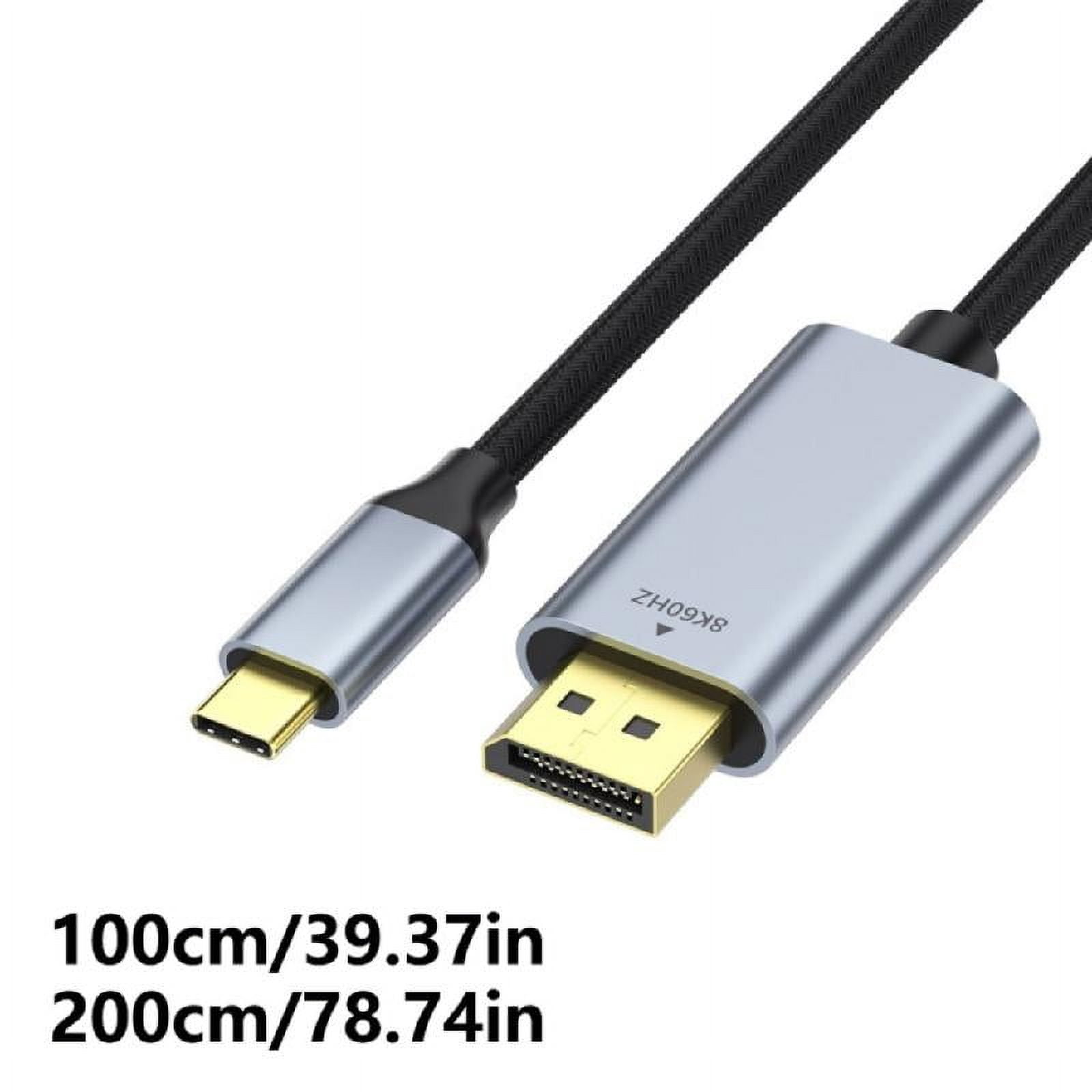 Portable 8K60Hz Type C to DisplayPort Connection Cable Male USB C to Male Port