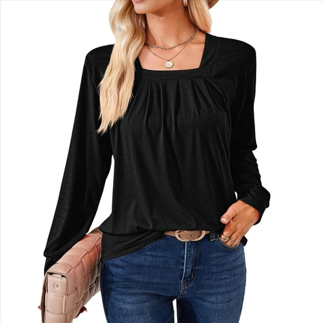 Túnica de Larga para Mujer, Color Negro, Talla XXL