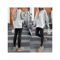 thumbnail image 6 of Womens Oversized Sweatshirts Crew Neck Long Sleeve Shirts Casual Loose Slit Fall Outfits Grey L, 6 of 9