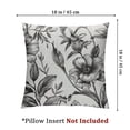 thumbnail image 4 of Floral Pattern Bouquets of Spring Flowers Black and White Cotton Linen Square Throw Waist Pillow Case Decorative Cushion Cover Pillowcase Sofa, 4 of 7